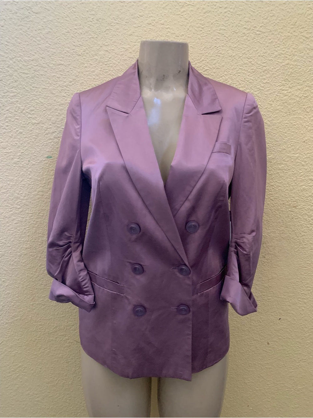 Forever 21 Love 21 Size Medium Lilac Color Double Breasted Blazer